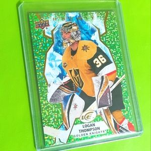 Logan Thompson SP Authentic Green Parallel RC Card #131 NHL Vegas Golden Knights